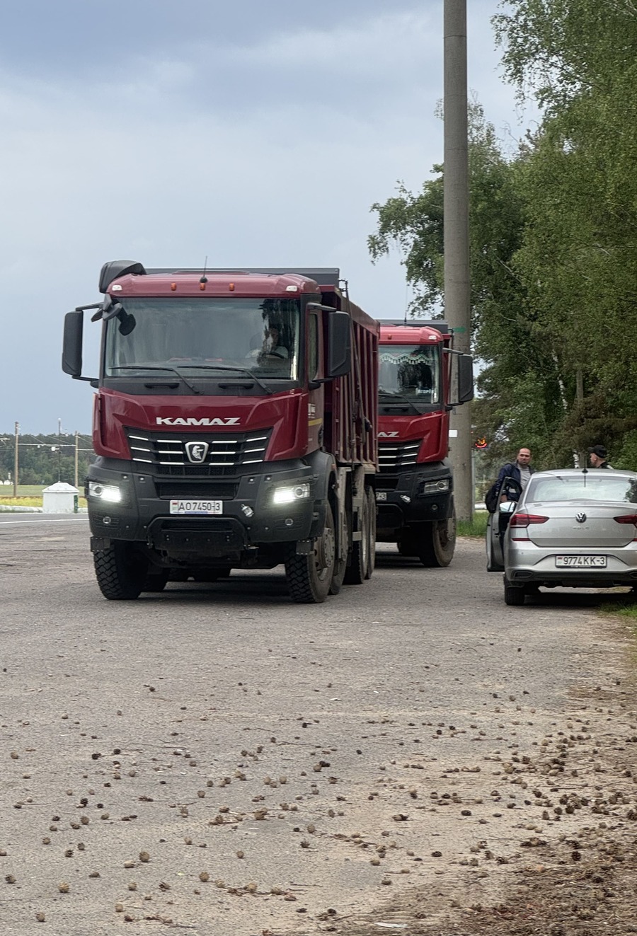 Два самосвала KAMAZ