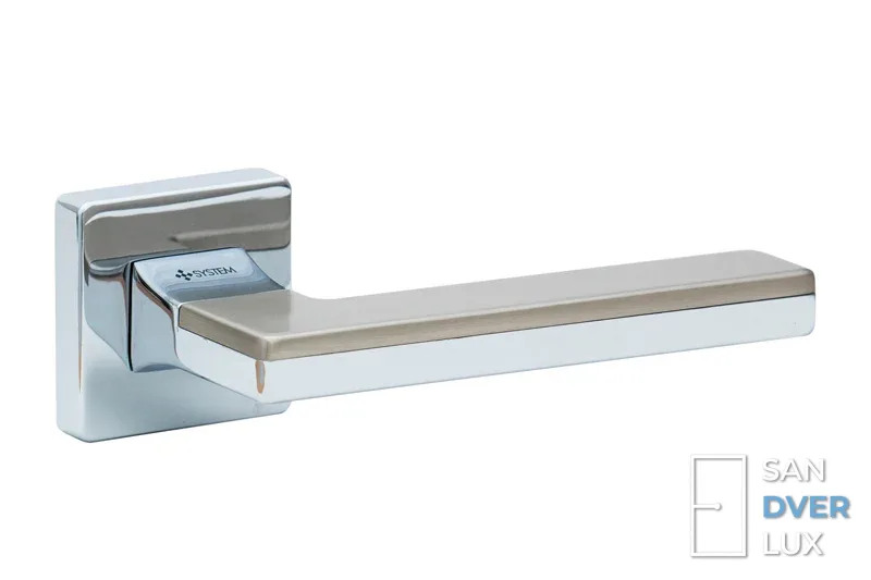 Ручка System LARISSA SQ CR/CR/NBM хром/хром/матовый никель