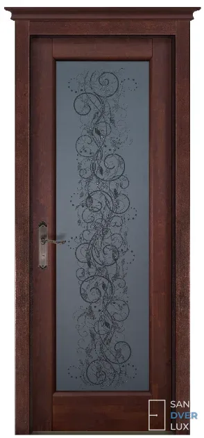 Межкомнатная дверь Дверь Витраж Махагон, ольха